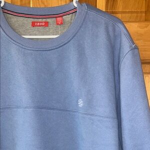NWT Izod Dusty Blue Crewneck Sweatshirt